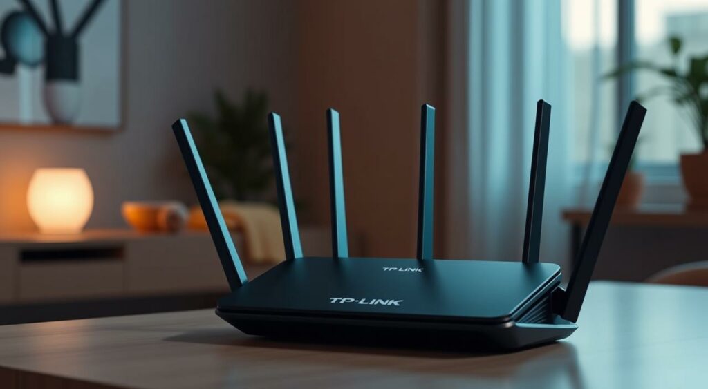 Generate an image of the TP-Link Deco X55 Pro router Generate an image of the TP-Link Deco X55 Pro router