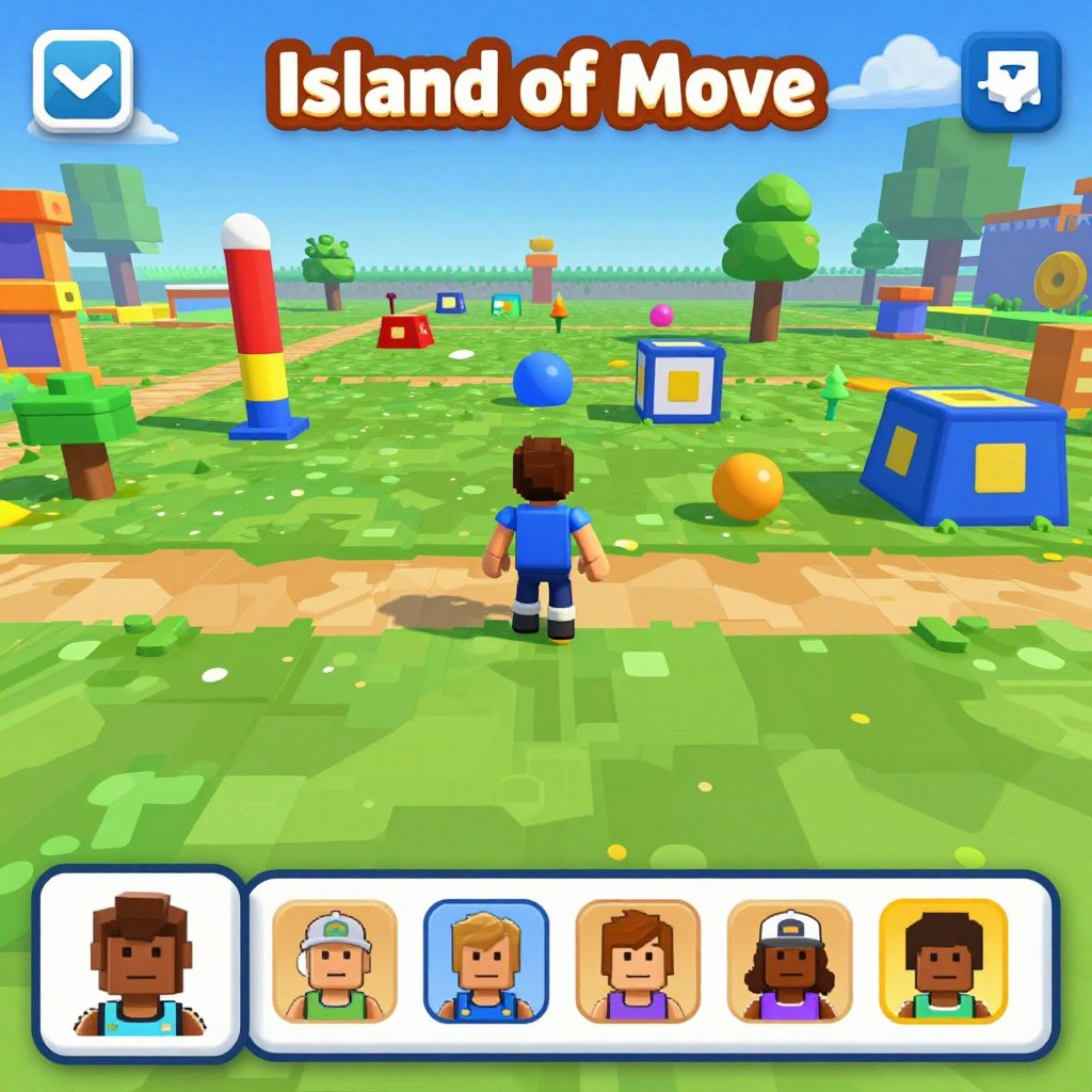 Screenshot of Island of Move Roblox game for free Robux Screenshot of Island of Move Roblox game for free Robux